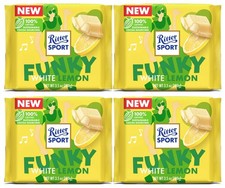 4 RITTER SPORT FUNKY WHITE LEMON Chocolate Bars 100g 3.5oz