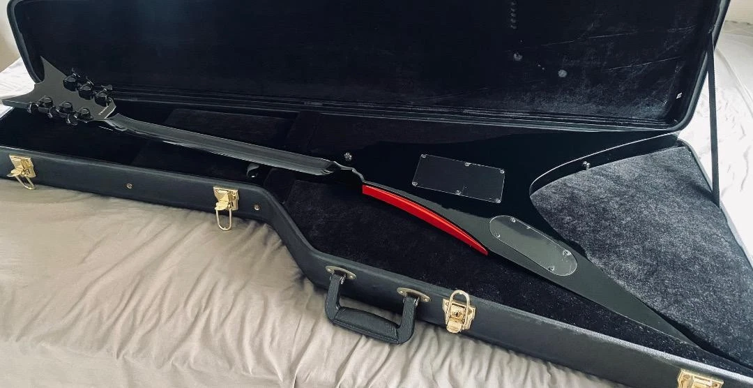 DBZ Venom GX Thoracic Flying V Electric Guitar EMG 81/85 with Hard