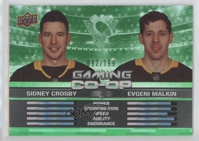 2024 Series 1 Gaming Co-Op Green 92/199 Sidney Crosby Evgeni Malkin #CGO-4 1s5t