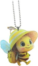 2d Flat Acrylic Car Hanging Ornament Rearview Mirror Charm And Chr Color Bee