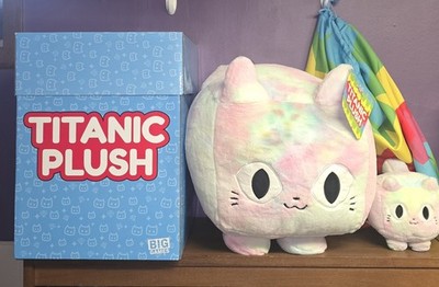 BIG Games TITANIC Tiedye Cat Plush 17'' Pet Simulator Set + Mini Box
