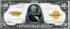 HGR SUNDAY 1922 $50 Gold Certificate (RARE $50 - WANTED) VERY LIGHTLY CIRCULATED — photo 2