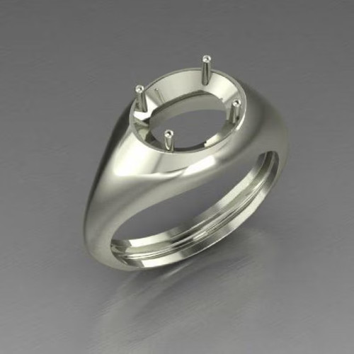 925 Sterling Silver Oval Halo CZ Ring Setting Semi Mount Engagement Ring Stone