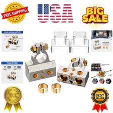 Battery Terminal Connectors, 0/2/4/6/8/10 AWG Battery Terminals, Heavy Duty C...