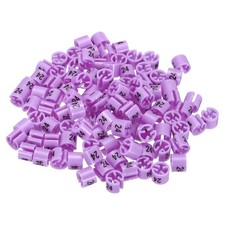 100 Pack Clothes Hanger Marker Number 24 Size Tag Fit 3mm Rod Purple