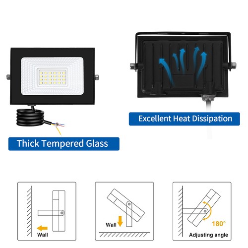 LED Fluter Außen Strahler Scheinwerfer Flutlicht 10W 20W 30W 50W 100W 200Watt DE - Bild 3 von 27