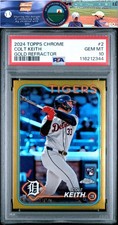 Colt Keith 2024 Topps Chrome Gold Refractor #2 Detroit Tigers RC PSA 10