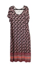 J. Jill Floral Paisley Sheath Dress Maxi 2X Plus