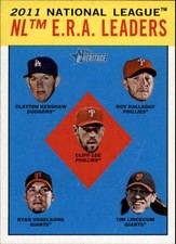 2012 Topps Heritage #5 Clayton Kershaw/Roy Halladay/Cliff Lee/Ryan Vogelsong/Tim