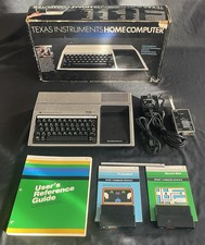 Texas Instruments TI-99/4A Home Computer WORKING w/ Box  2 Games