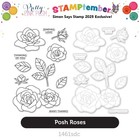 NEW - Stamptember 2025 - Pretty Pink Posh - Posh Roses -Stamp and Die Set — photo 2