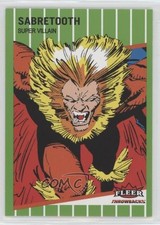 2023 Fleer Throwbacks '89 Marvel Edition Green 75/89 Sabretooth #15 0e3
