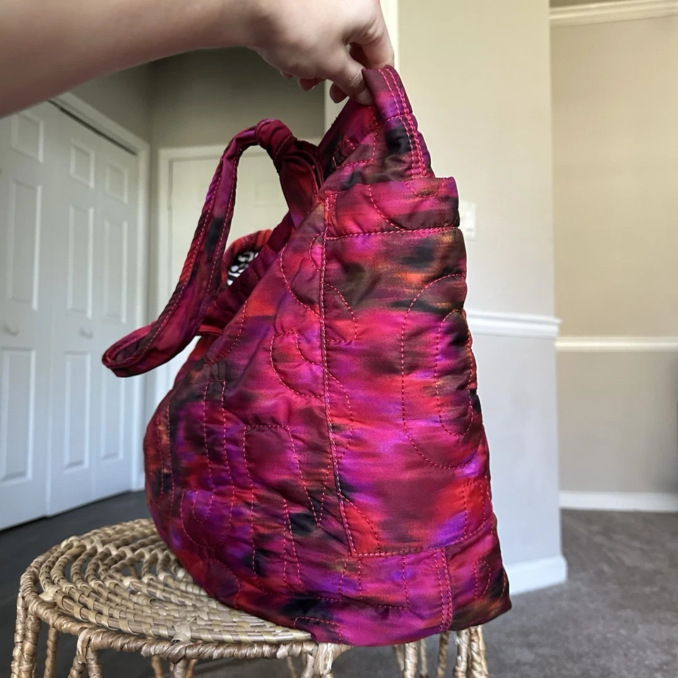 Bolso de Mano Marc by Marc Jacobs Standard Supply Ropa de Trabajo Rosa Púrpura Tie-Dye Nylon Foto 4 de 4