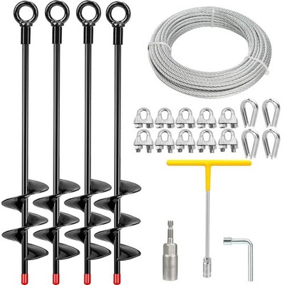 4 Pack 18'' Ground Anchors Heavy Duty for High Winds, Shed Anchor Kit with 32....