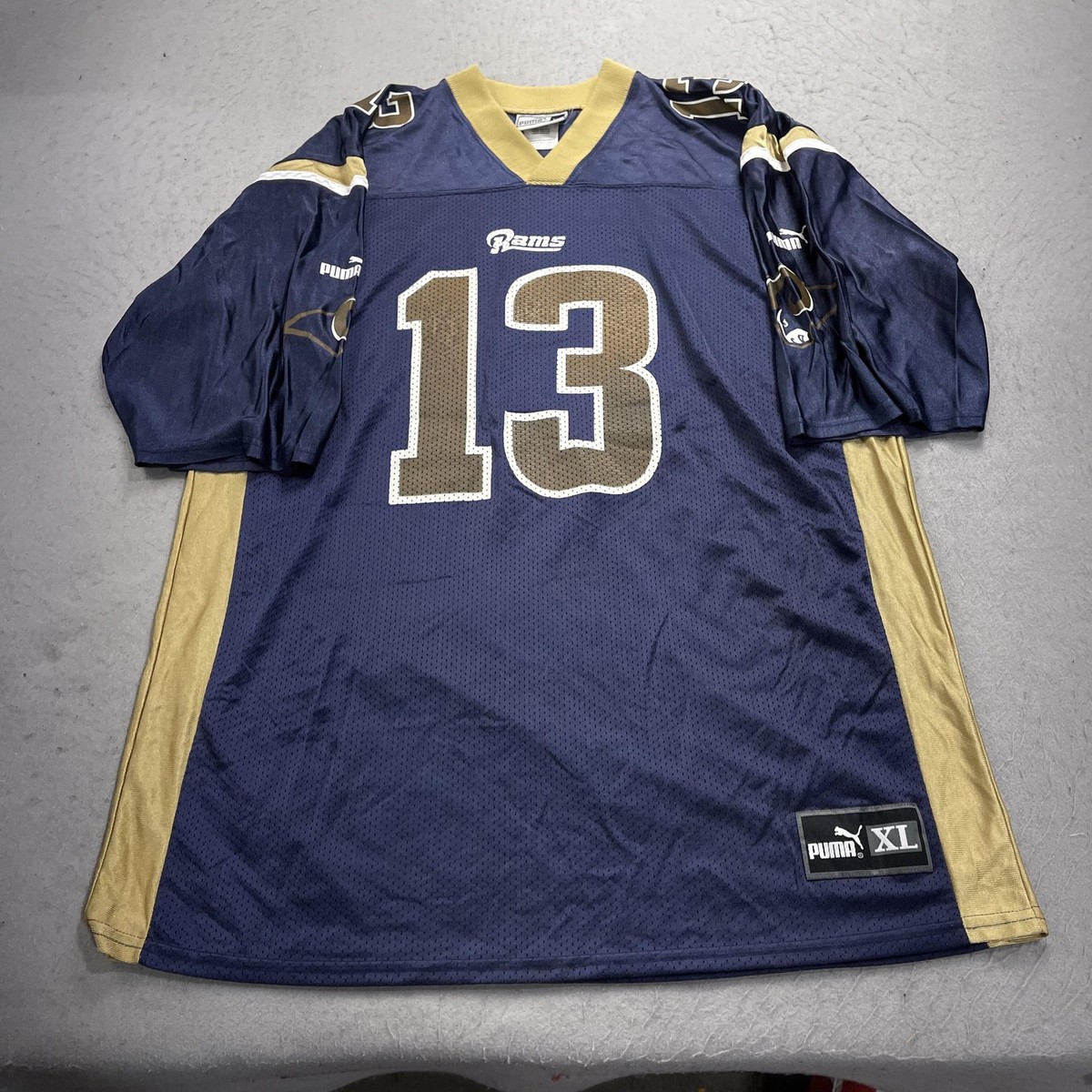 VINTAGE St Louis Rams Jersey Mens XL NFL Football Kurt Warner #13