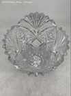Clear Cut Crystal Glass Starburst Decorative Scalloped Edge Long Flower Vase — photo 4