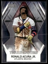 2021 Stadium Club #T-5 Ronald Acuña Jr. Triumvirates Baseball Card 2602H