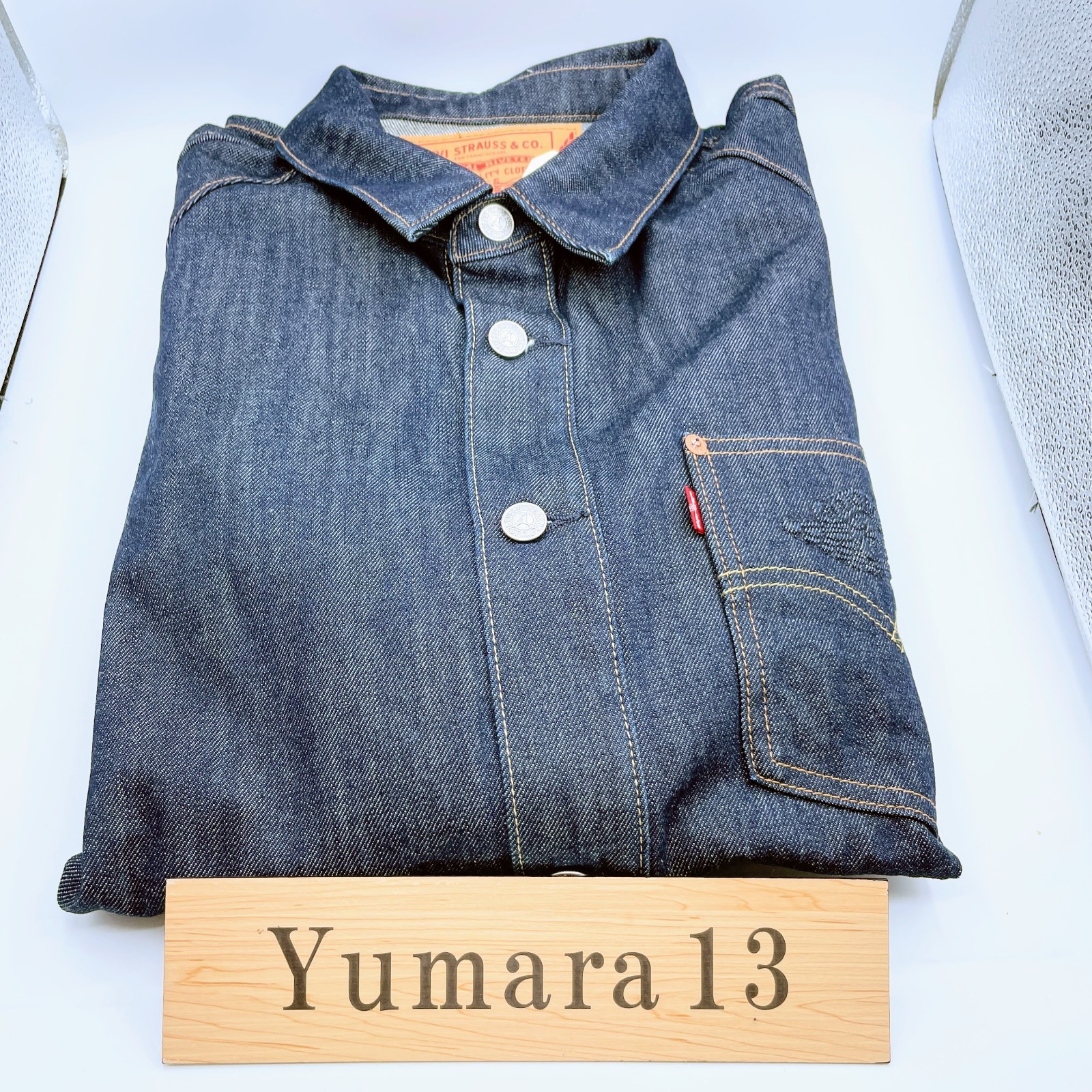 Nike Jordan x LEVI'S 12oz Denim Overshirt Jacket Rinsed Indigo image 2