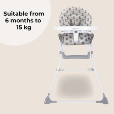My Babiie Compact Highchair - Elephant - Grade A