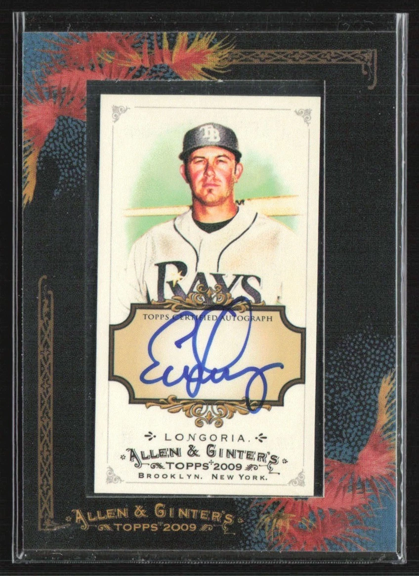 Evan Longoria Autographed Baseball Sports Trading Cards