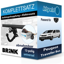 Für Peugeot Traveller Bus 04.16- BRINK Anhängerkupplung abnehmbar + 13polig neu