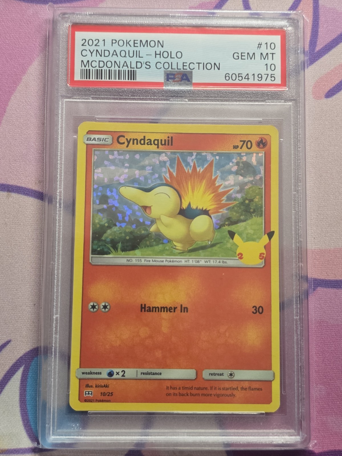 2021 Pokemon McDonald's 25th Anniversary Special Cyndaquil #10/25 PSA 10 Pop 317