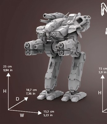 Mech Warrior Marauder Battle Mech Updated V Model Kit Custom 3d Model Kit