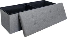 43'' Storage Ottoman Bench - Foldable Storage Chest & Footrest Seat