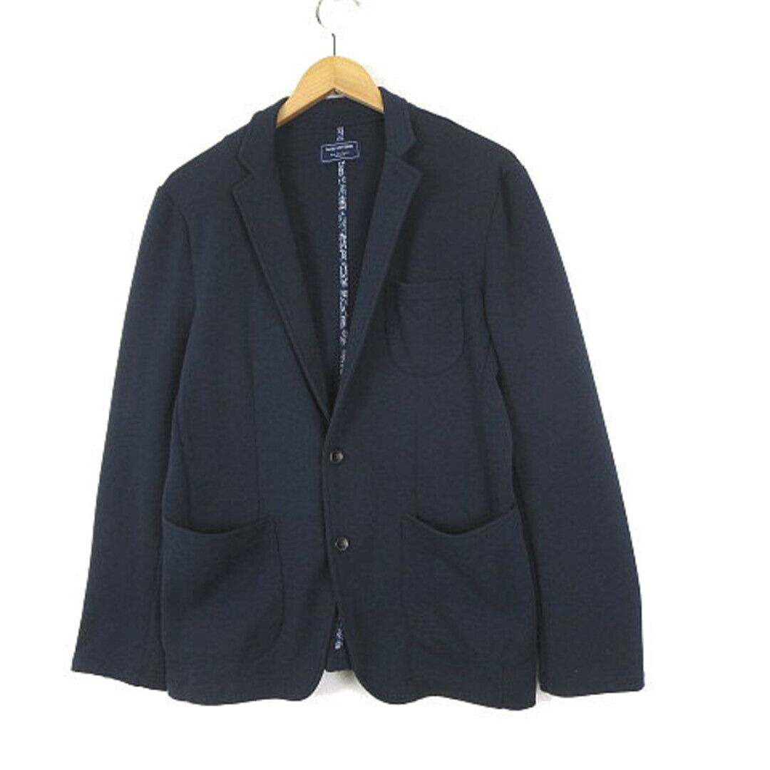 Nano Universe Jacket Jersey Tailored Single 2 Buttons L Navy Nano Universe Jacket Jersey Tailored Single 2 Buttons L Navy