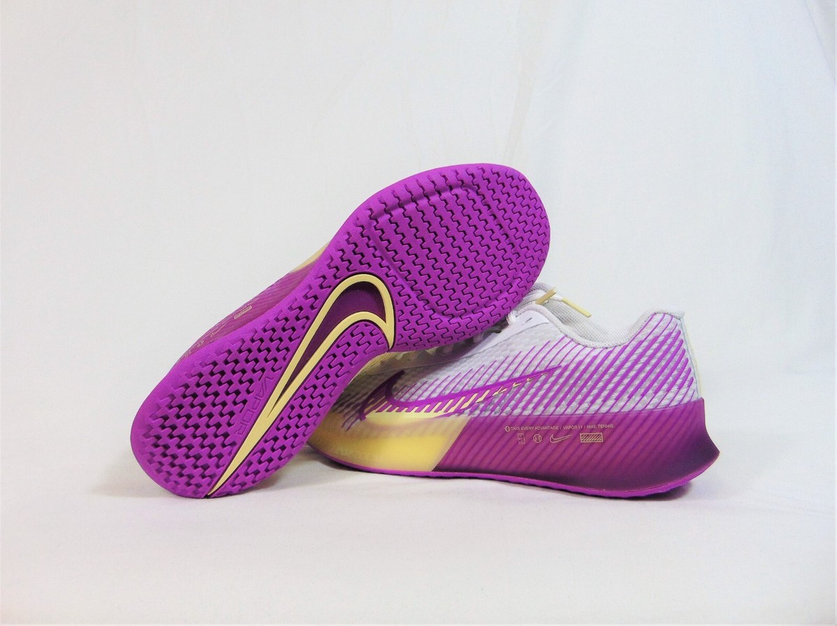 Nike Court Air Zoom Vapor 11 HC Citron Womens Tennis Shoes Sz 8.5
