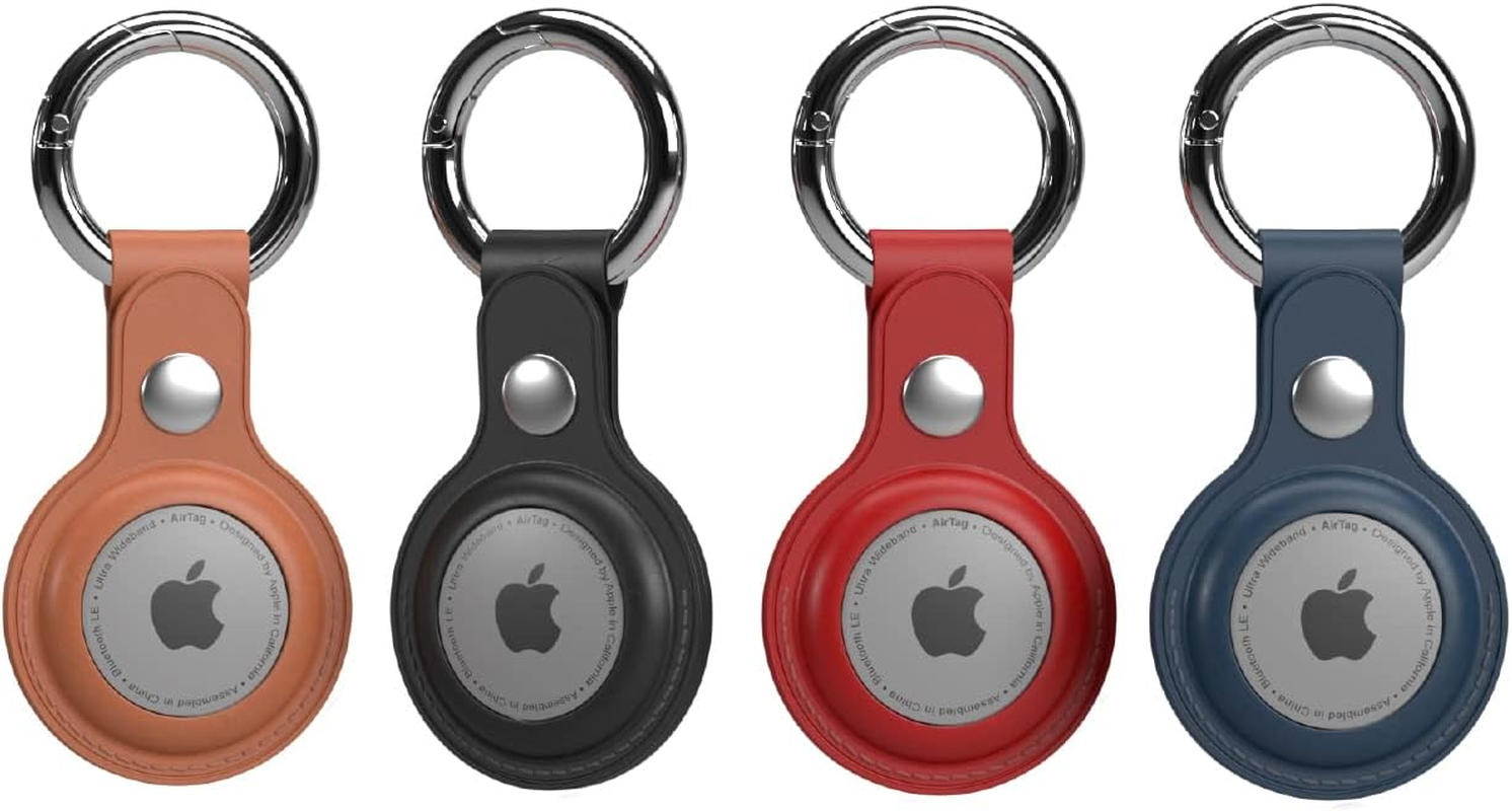 Durable Airtag Cases 4-Pack Silicone Keychain Protective Holder for Airtag