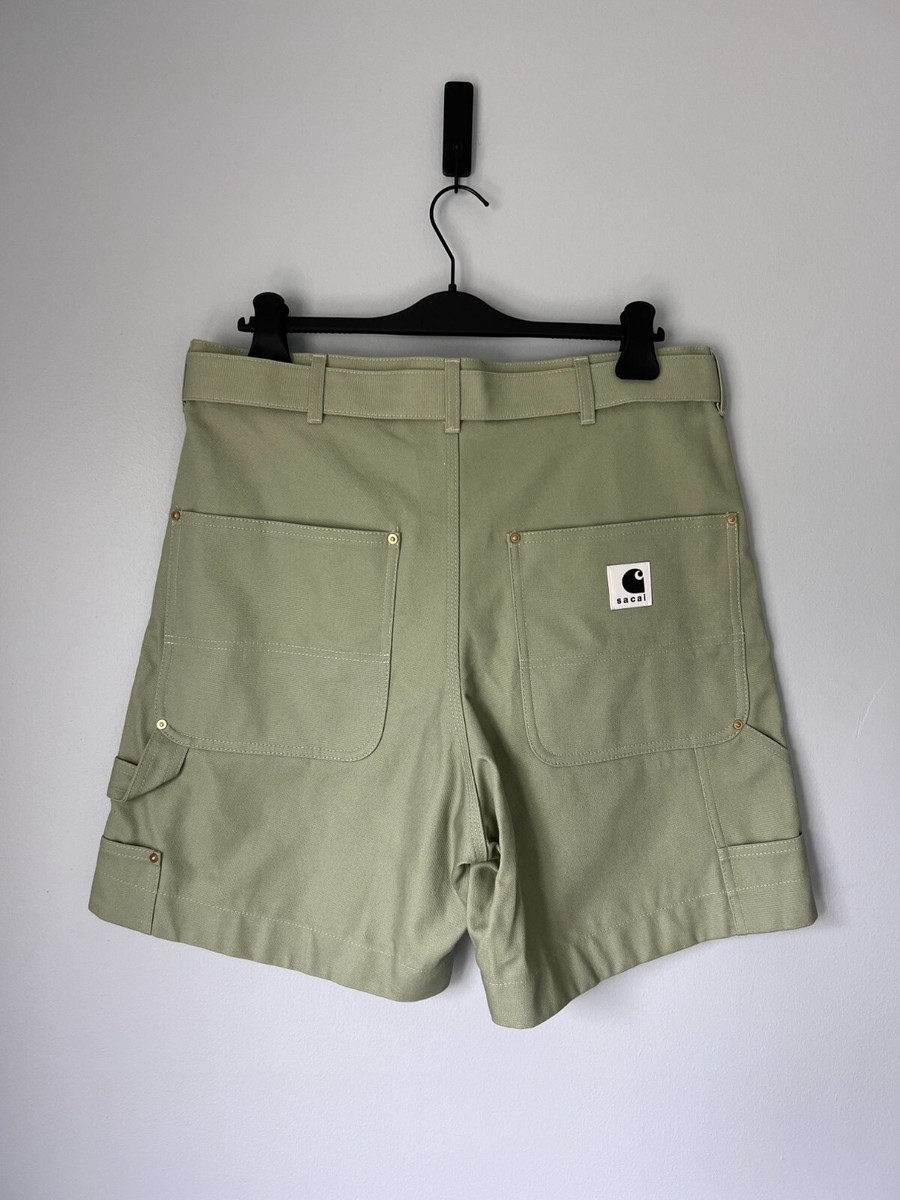 sacai x Carhartt WIP Duck Shorts - Size JP 4 - Green - NEW sacai x Carhartt WIP Duck Shorts - Size JP 4 - Green - NEW