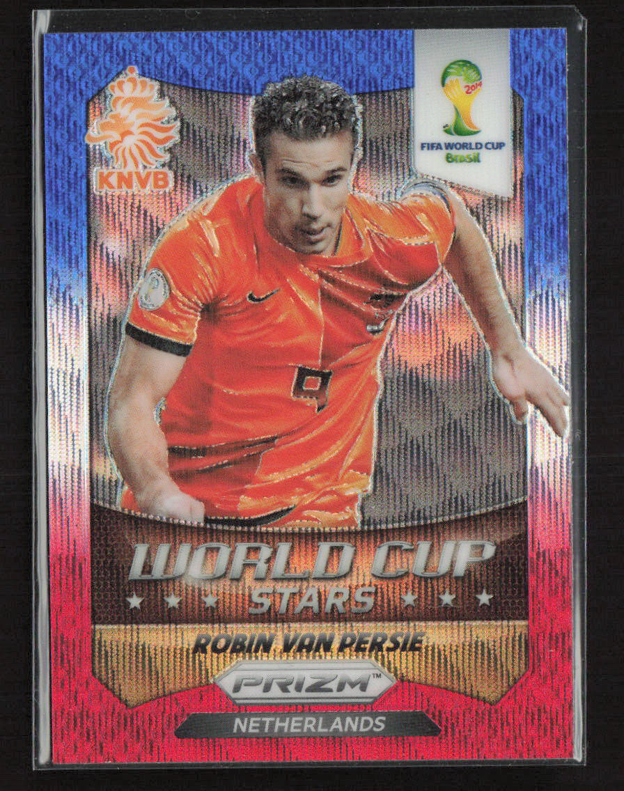 2014 Panini Prizm FIFA #21 Robin van Persie Prizms Blue and Red Blue Wave