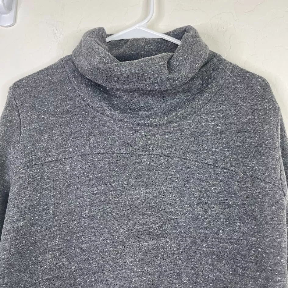 Alo Yoga Womens Size S/M Haze Funnel Turtleneck Sweatshirt Gray Athleisure Cozy - Image 3 of 4