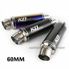 60mm Motorcycle ATV Exhaust Pipe Slip On Muffler Tip Removable DB Killer Escape