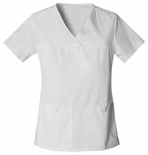 Cherokee Womens Scrubs Flexibles V-Neck Knit Panel Top 2968 All Colors & Sizes - Picture 11 of 12