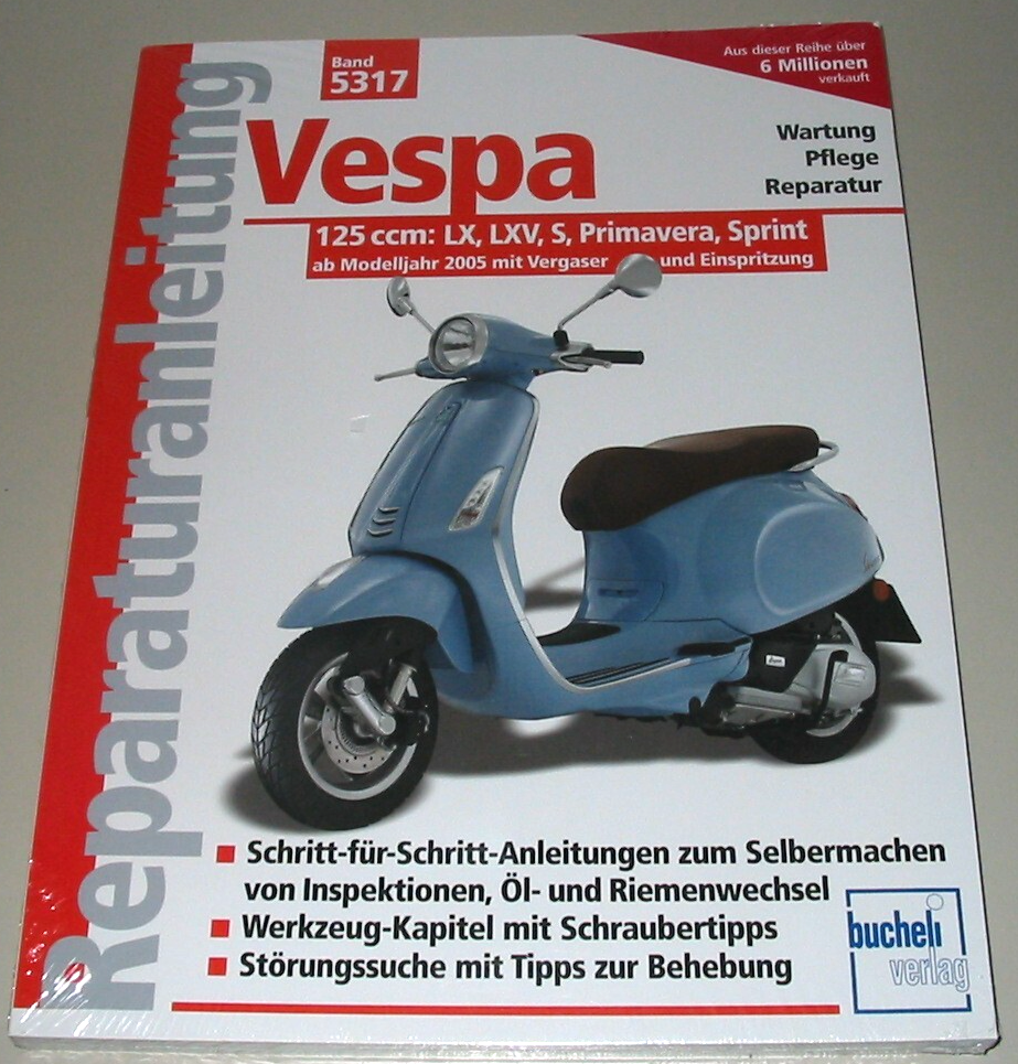 Reparaturanleitung Vespa 125 ccm LX LXV S Primavera Sprint Reparatur Buch Neu! - Bild 7