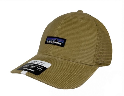 Patagonia P-6 Label Lopro Corduroy UnTrucker Hat in Moray Khaki