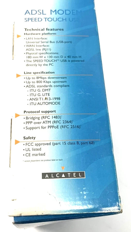Alcatel Speed Touch USB ADSL Modem 3EC18607CGAB01 High Speed Internet Access - Image 4 of 4
