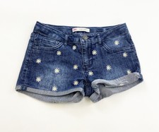 Levi s Shorts Girls 12 Regular Denim Jeans Embroidered Flowers Shorty