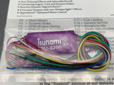 SoundTraxx Tsunami2 TSU-2200 DCC Decoder 885006 GE Diesel