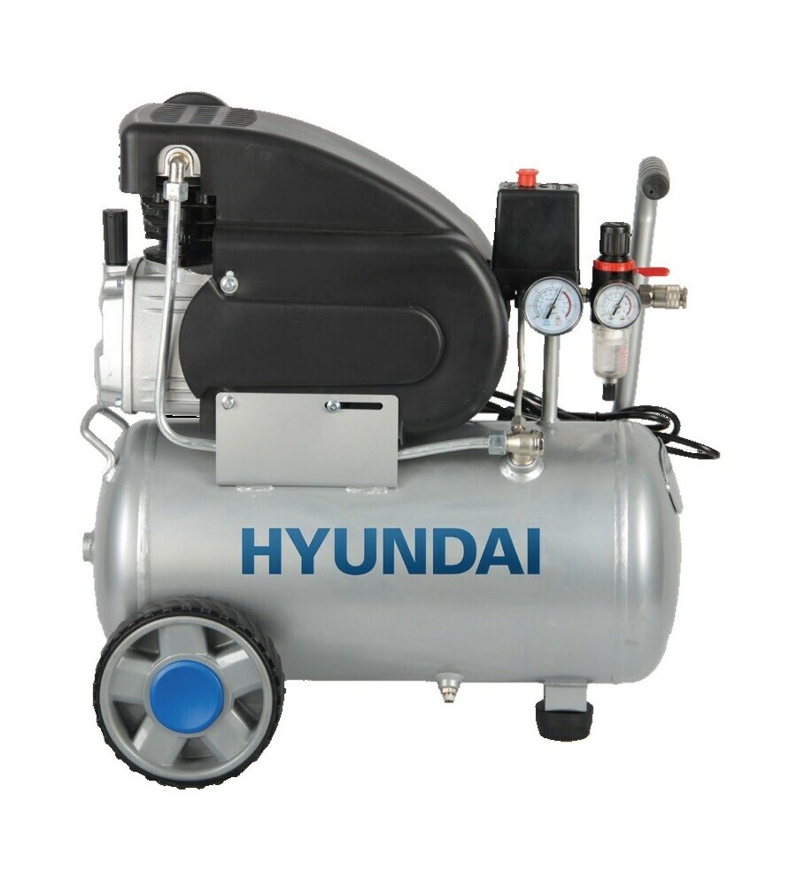 COMPRESSORE D'ARIA LUBRIFICATO - HYUNDAI - 24 LITRI 2 HP 8 BAR