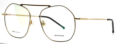GIGI STUDIOS Jamie 8089/1 Black Gold Unisex Aviator Eyeglasses 55-17-140