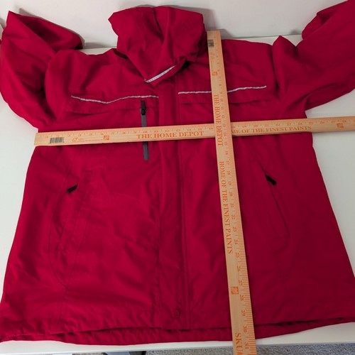 Team Style Chick Fil A Employee Jacket Mens Size Large Red Hooded Uniform Coat - Picture 9 of 11