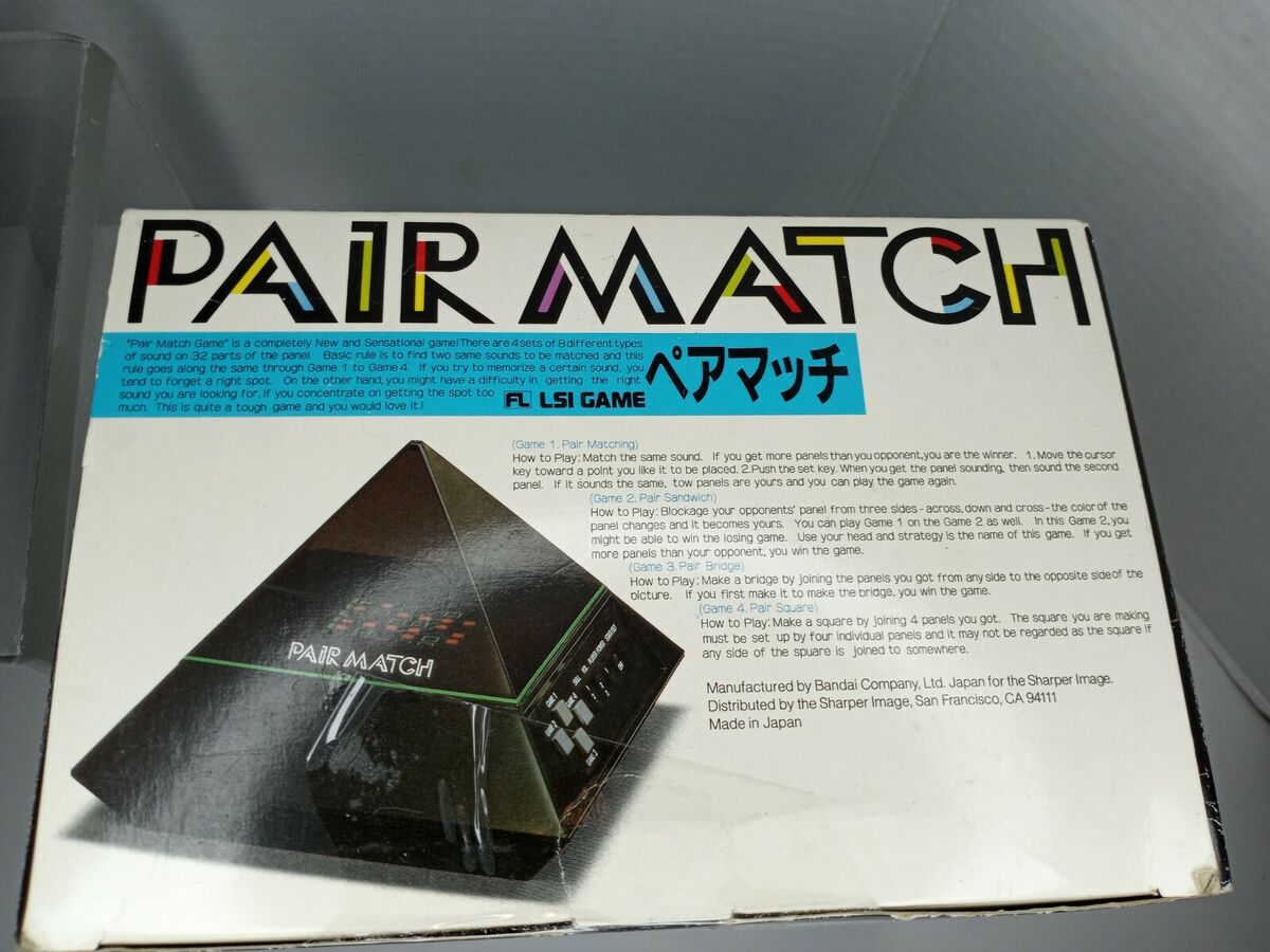 VTG 1984 Bandai Lsi Game Pair Match Black / VHTF - RARE VTG 1984 Bandai Lsi Game Pair Match Black / VHTF - RARE