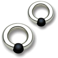 Trojan Rubber Ball and Socket Ring, 316L Surgical Steel with Nitrate Rubber Ball