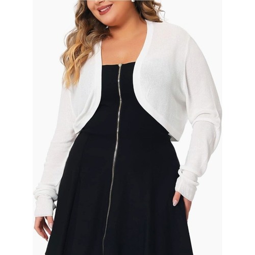 Agnes Orinda Shrug Bolero Cardigan Open Front Knit Cover Up 3X NWT