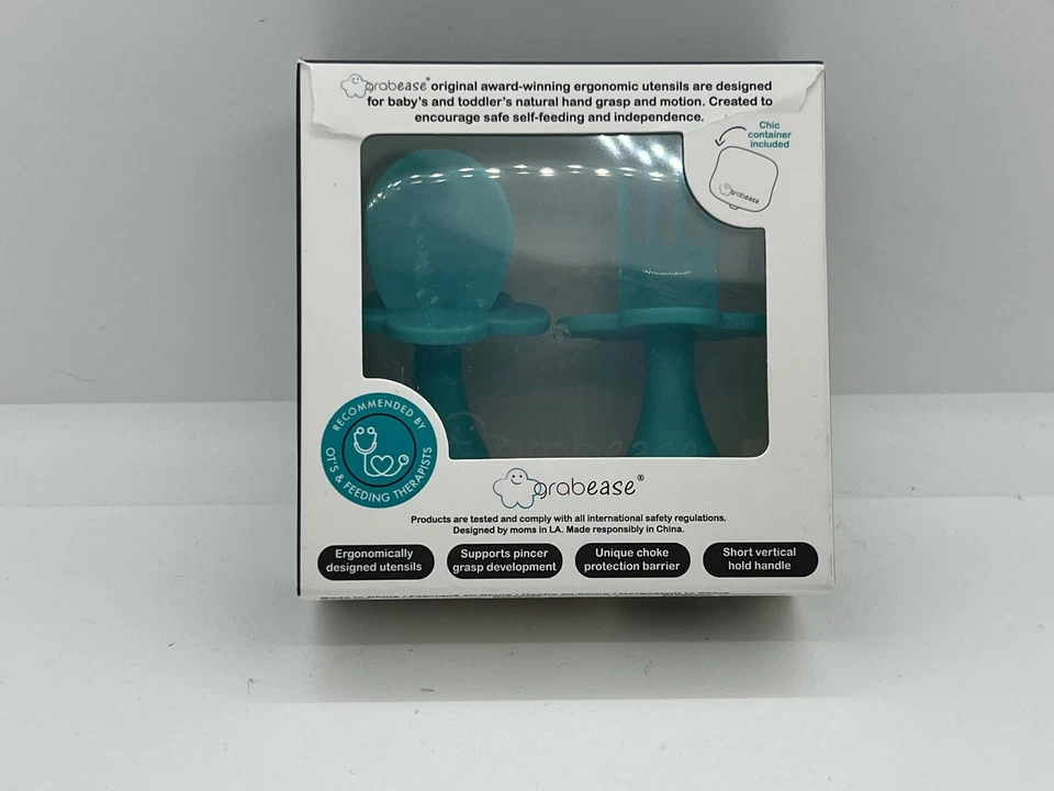 Набор ложек и вилок для самостоятельного кормления ребенка и ребенка ясельного возраста Grabease - Изображение 4 из 4