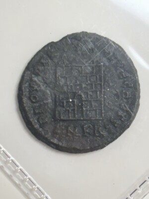 Roman Architectural Coin W COA Camp Gate City Wall Certificate Of Authenticity