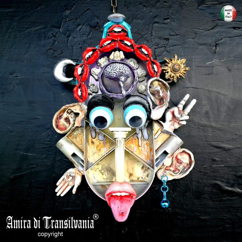 art assemblage modern original sculpture mixed media painting collage tarot card - Image 2 of 4